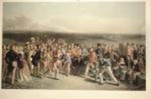 A Reproduction Coloured Print by Charles Lees