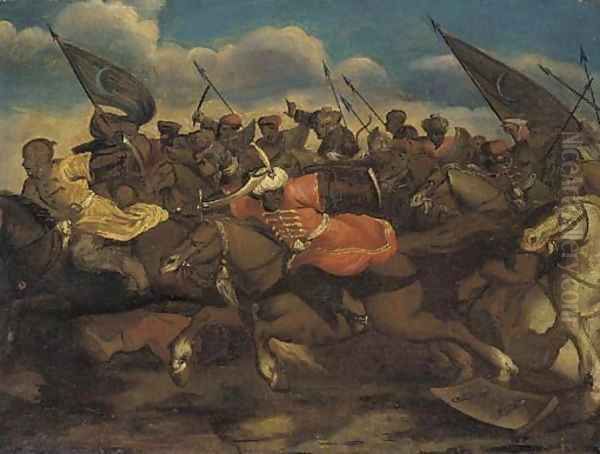 A Turkish cavalry charge - view 1