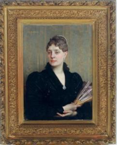 Elegant Lady With A Fan