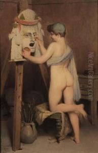 La Comedie by Jules Joseph Lefebvre