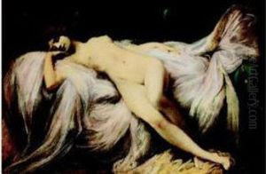 Nu Allonge by Jules Joseph Lefebvre