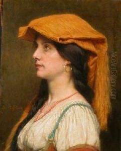 Woman In Profile by Jules Joseph Lefebvre