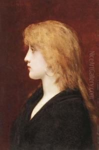 A Young Girl In Profile by Jules Joseph Lefebvre