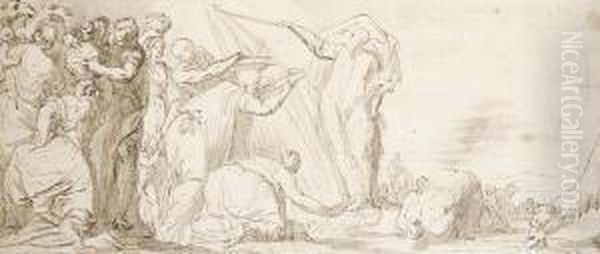 Moses Striking The Rock - view 1