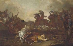 A cavalry skirmish 2 by Antonio Calza