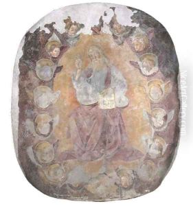 God the Father in Glory with Cherubin by Bartolomeo Caporali