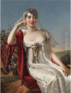 Portrait Of A Woman In A Landscape Portrait Of A Woman In A Landscape