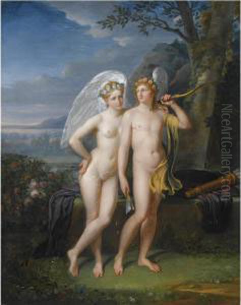 Cupid And Psyche In A Landscape - view 1