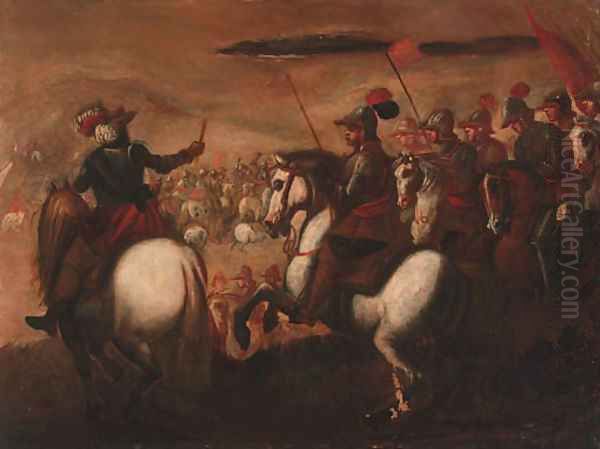 Cavalrymen on a battlefield - view 1