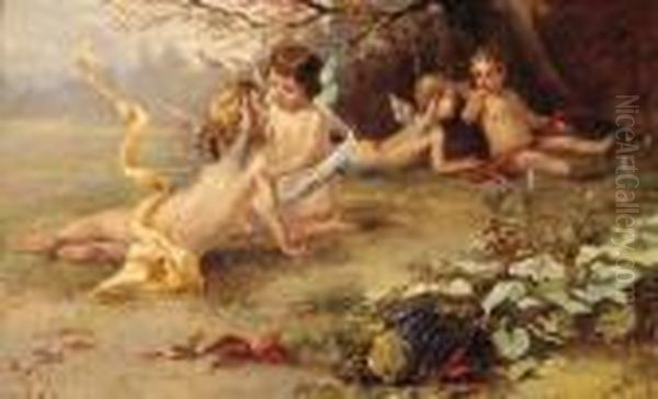 Disporting Putti - view 1