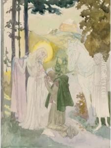 Elisabeth And Tannhauser In Front Of The Wartburg