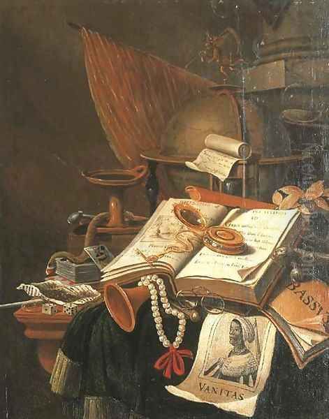 A Vanitas still life with an open book - view 1