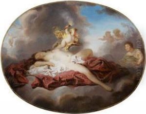 Venus Et Cupidon Sur Un Nuage