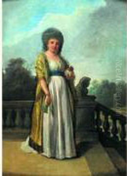 Portrait De Femme Avec Son Petit Chien - view 1