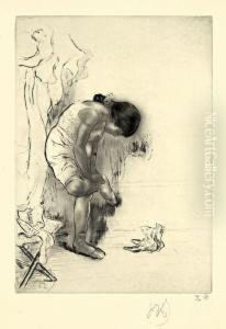 Avant La Lecon by Louis Legrand