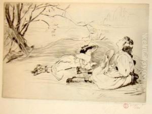 A L'ombre; La Toilette by Louis Legrand