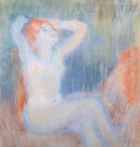 Femme Rousse Bras Leves