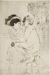 Au Bar
Ou
Au Cafe by Louis Auguste M. Legrand