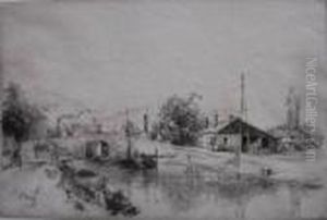 La Braque A Pouillat A Troyes by Gustave Leheutre