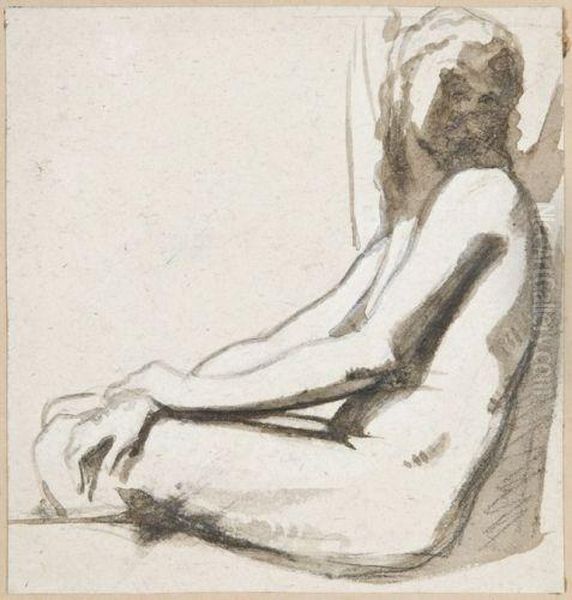 Jeune Femme Nue Assise - view 1