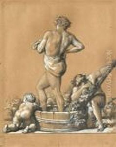 Etude Pour Le Vin, Decor De L'hotel Particulier De L'artiste by Henri Lehmann