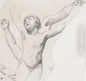 Etude D'enfant Nu, Les Bras Ecartes (avec Reprise Des Bras) by Henri Lehmann