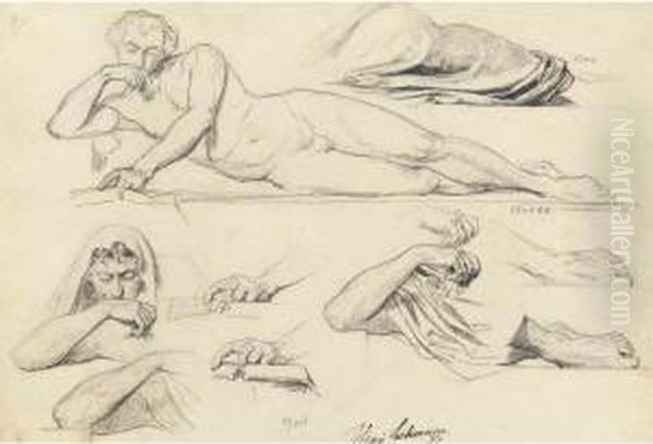 Studies Of A Reclining Nude - view 1