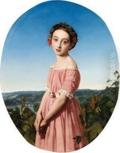 Portrait Of Lo Faustine by Henri Lehmann