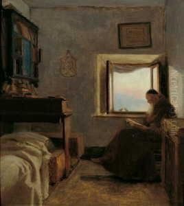 Auf Karton. H 36; B 32 Cm. by Rudolf August Wilhelm Lehmann
