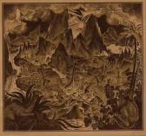 "des Sellgen Und Wohledlen Herrn Noah Gar Frohliges Weinfest" - 1922 Lithografie by Rudolf Franz Lehnert