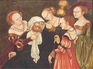 Hercules and Omphale by Lucas The Elder Cranach