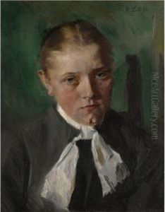 Bauernmadchen (peasant Girl) by Wilhelm Leibl