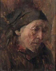 Portrait Of An Old Lady by Wilhelm Leibl