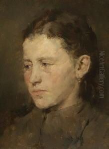 Bildnis Einer Jungen Frau. by Wilhelm Leibl
