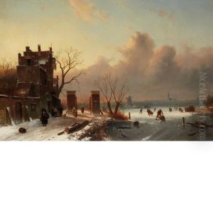 Skaters On A Frozen Canal