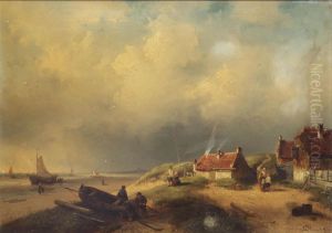 A Dune Landscape With Fisherfolk