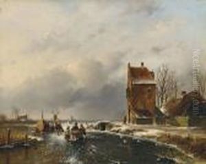 Hollandischewinterlandschaft by Charles Henri Leickert