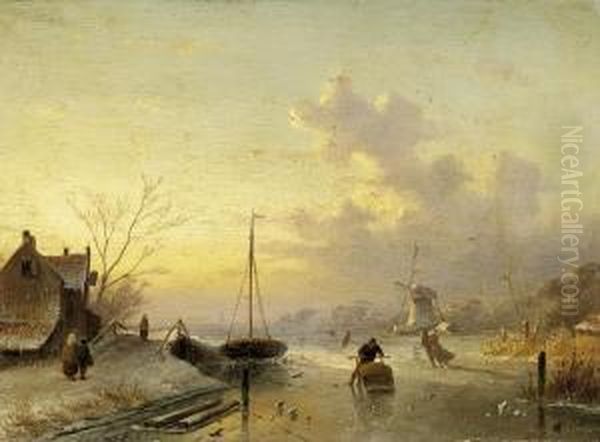 Winter Scene By The River - view 1