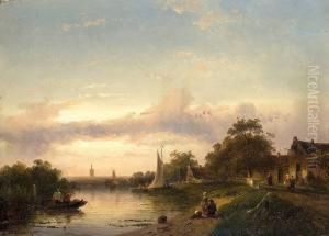 Abend Am Fluss