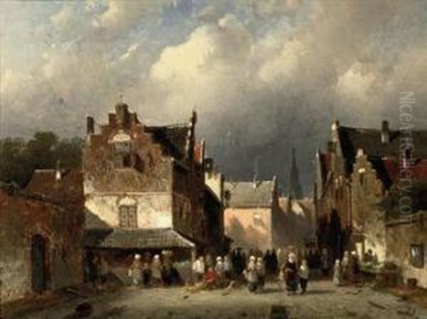 Market Day In A Dutch Town - view 1