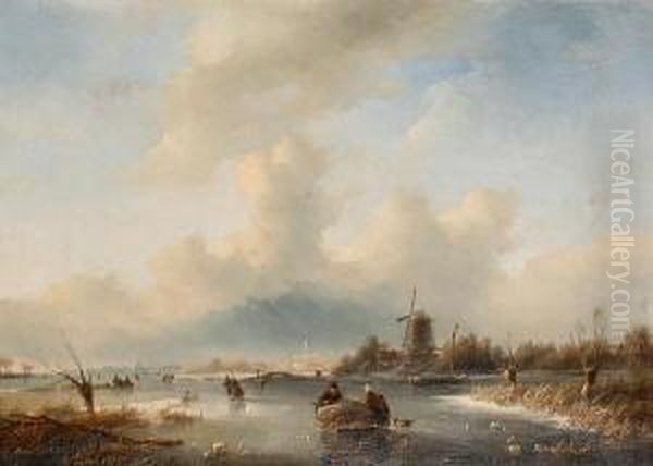 Winter Landscape With Skaters - view 1