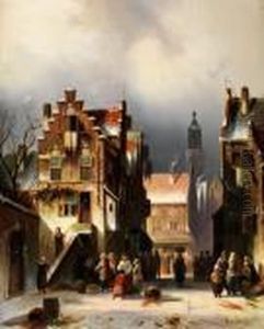 Markttreiben In Winterlicheraltstadt