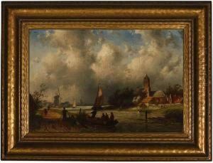 Dutch Scene by Charles Henri Leickert