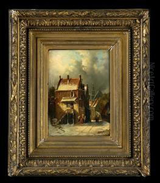 Dutch Town In Winter - view 1