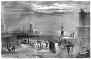 The Dey Hussein Ibn El Hussein leaving Algiers after the city has been captured on the 4th July 1830
