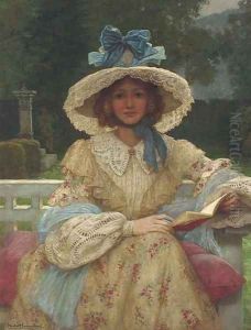 A quite corner of the garden by Herbert Carmichael