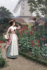 A Garden Of Poppies by Edmund Blair Blair Leighton