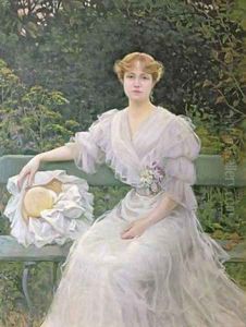Portrait of Marguerite Durand 1864-1936 by Jules Cayron