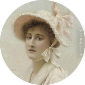 The Pink Bonnet by Edmund Blair Blair Leighton