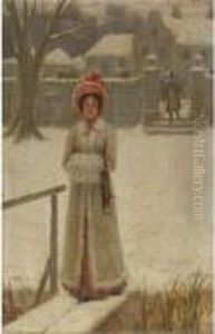 A Wintry Walk by Edmund Blair Blair Leighton